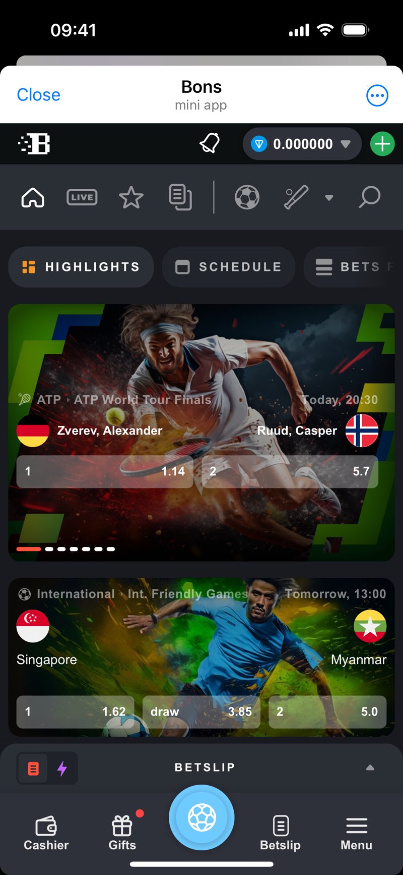 Dapp screenshot