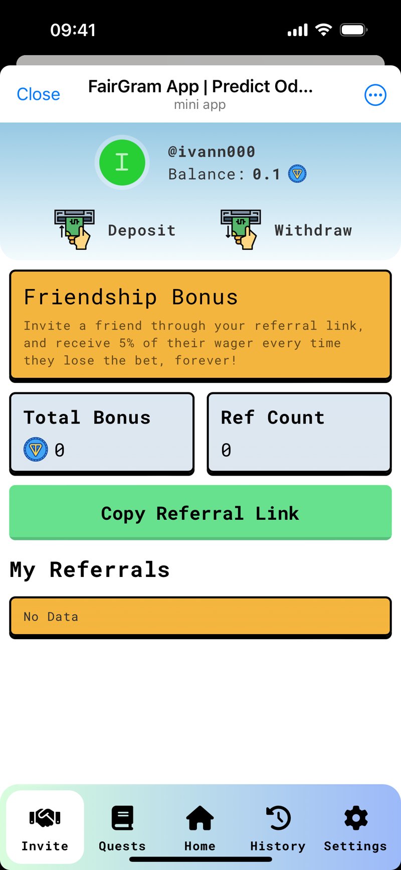 Dapp screenshot