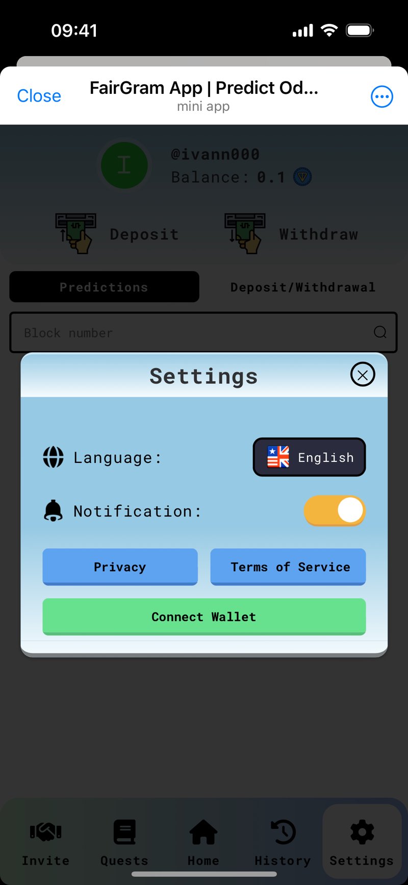 Dapp screenshot