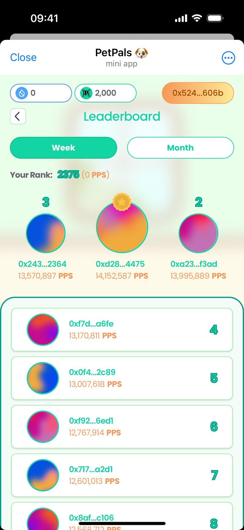 Dapp screenshot