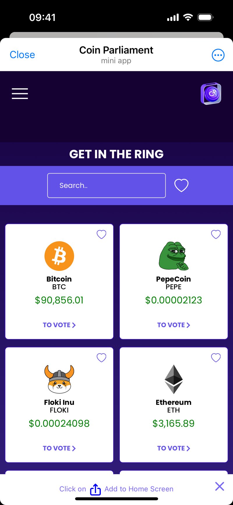Dapp screenshot