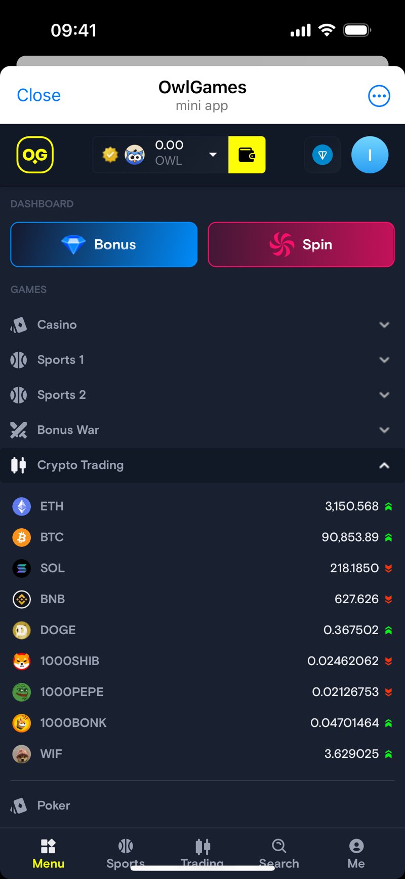 Dapp screenshot