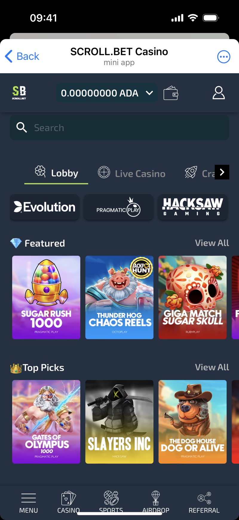 Dapp screenshot