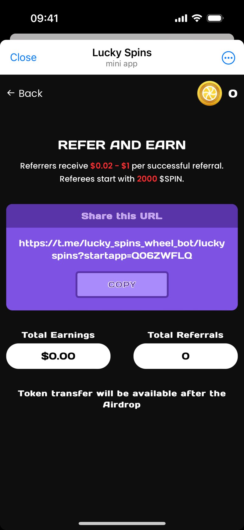 Dapp screenshot