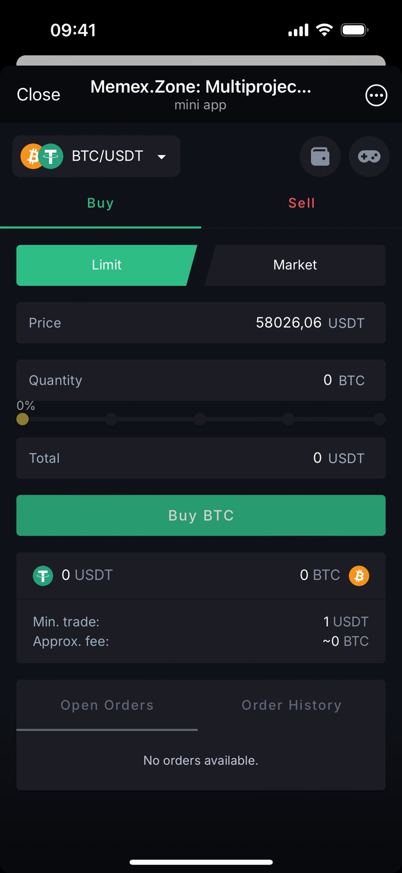 Dapp screenshot