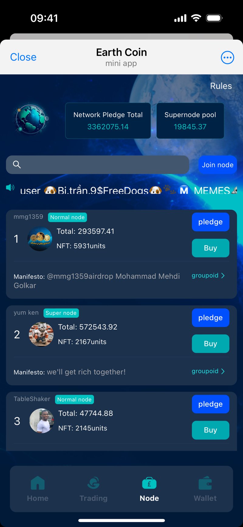 Dapp screenshot