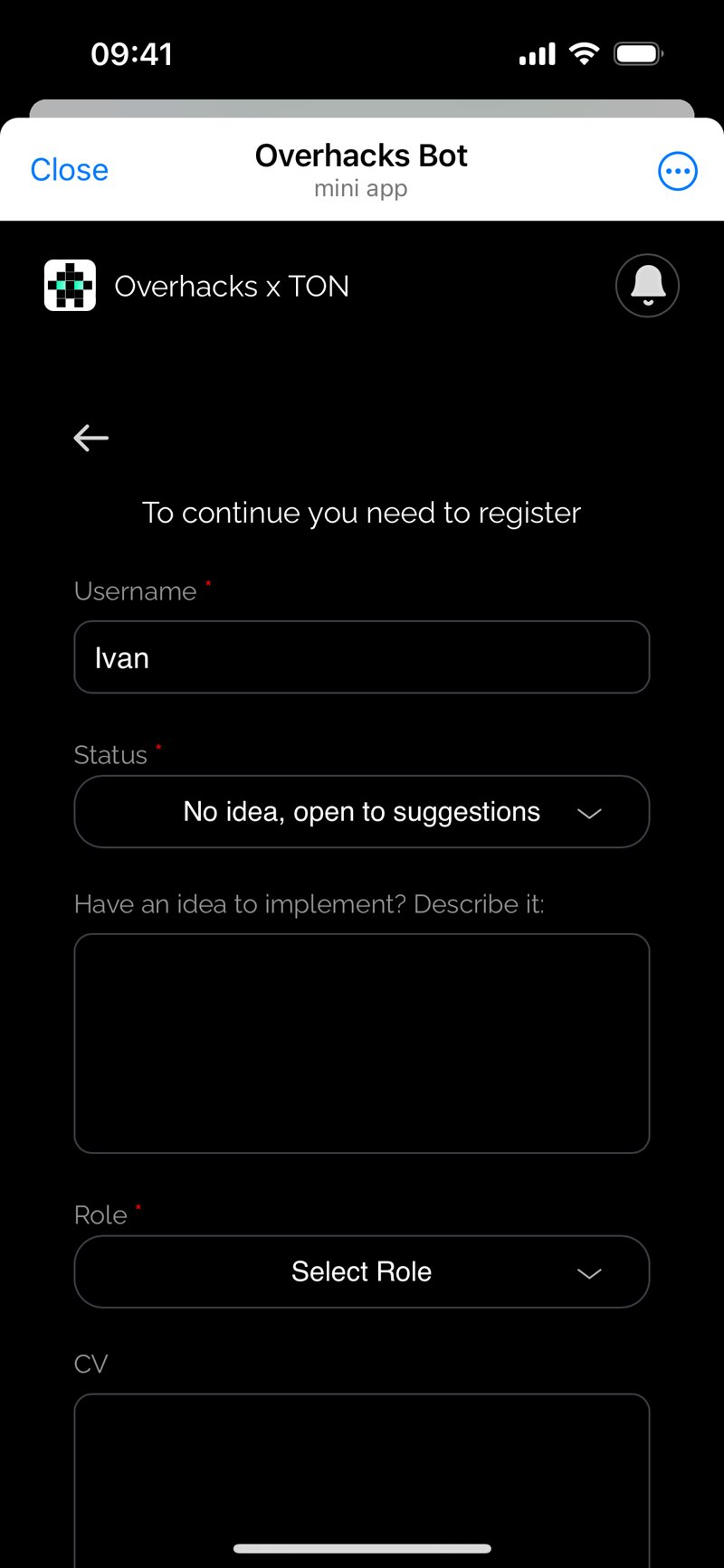 Dapp screenshot