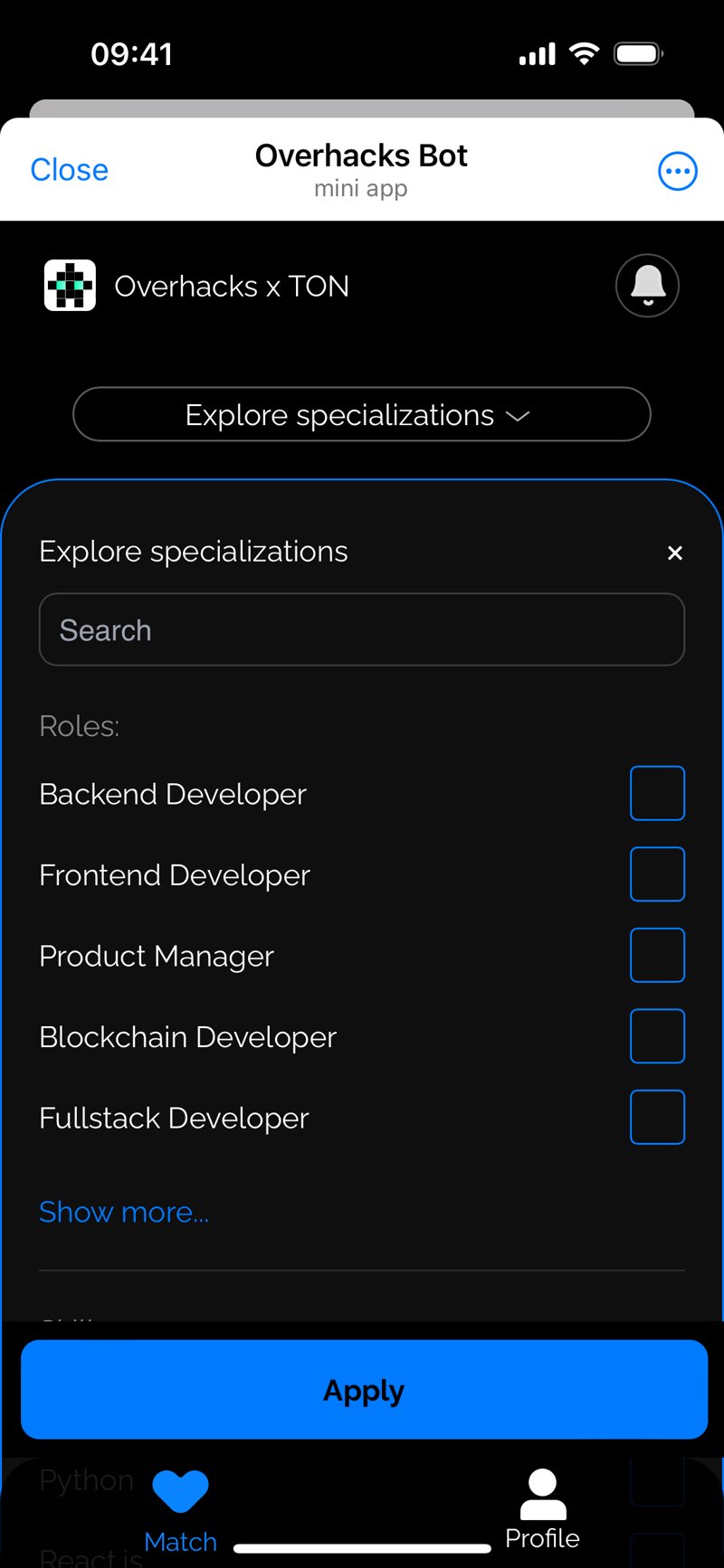 Dapp screenshot