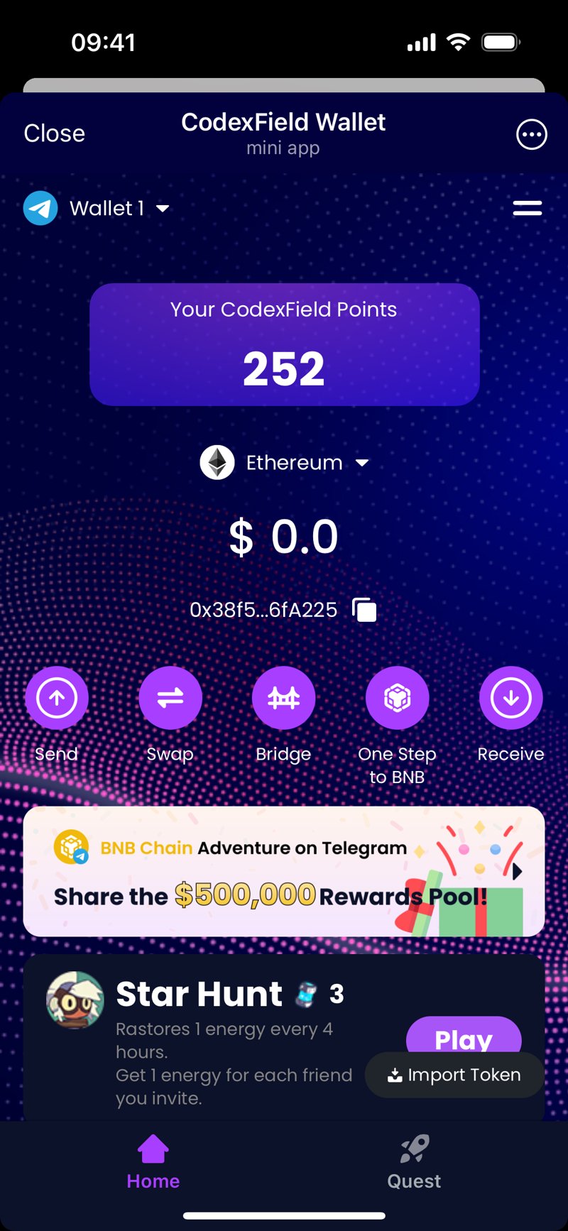 Dapp screenshot