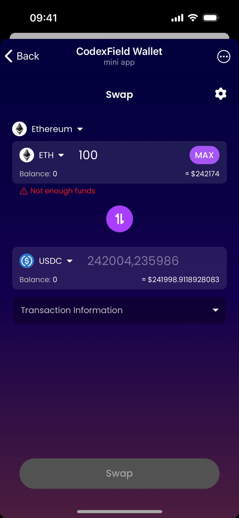 Dapp screenshot