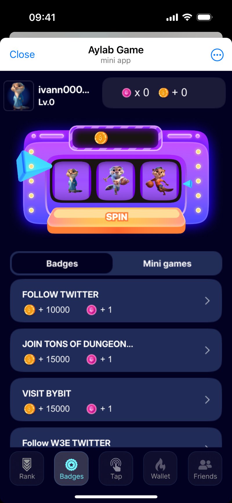 Dapp screenshot