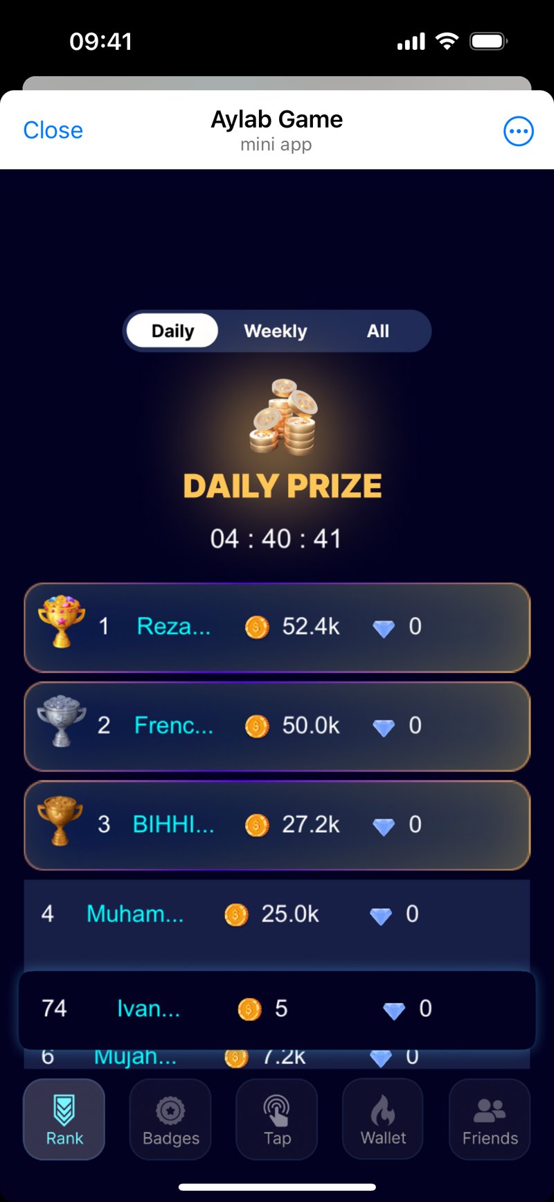 Dapp screenshot