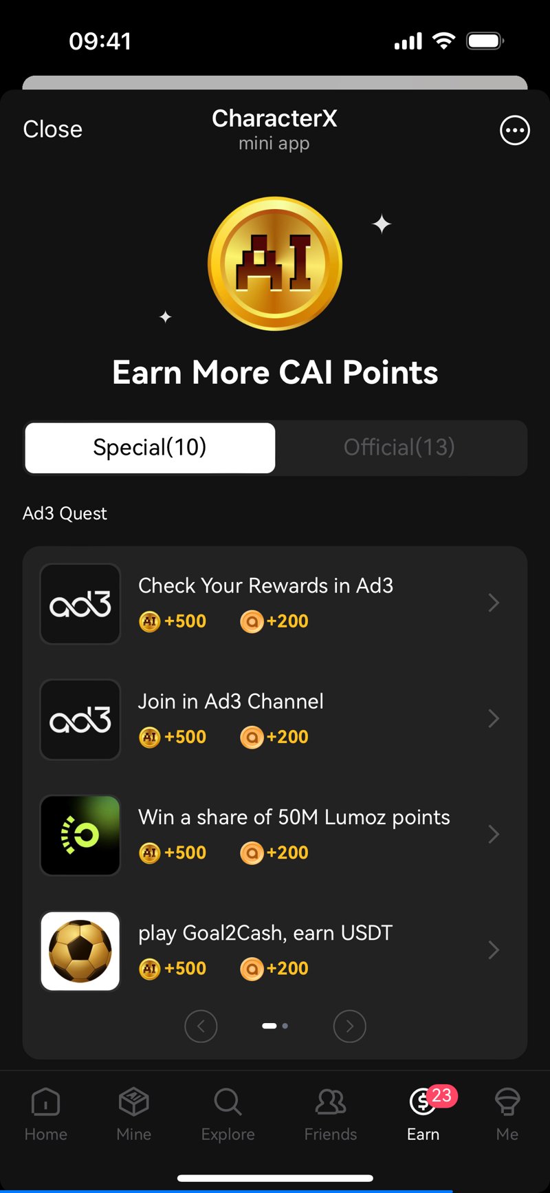 Dapp screenshot