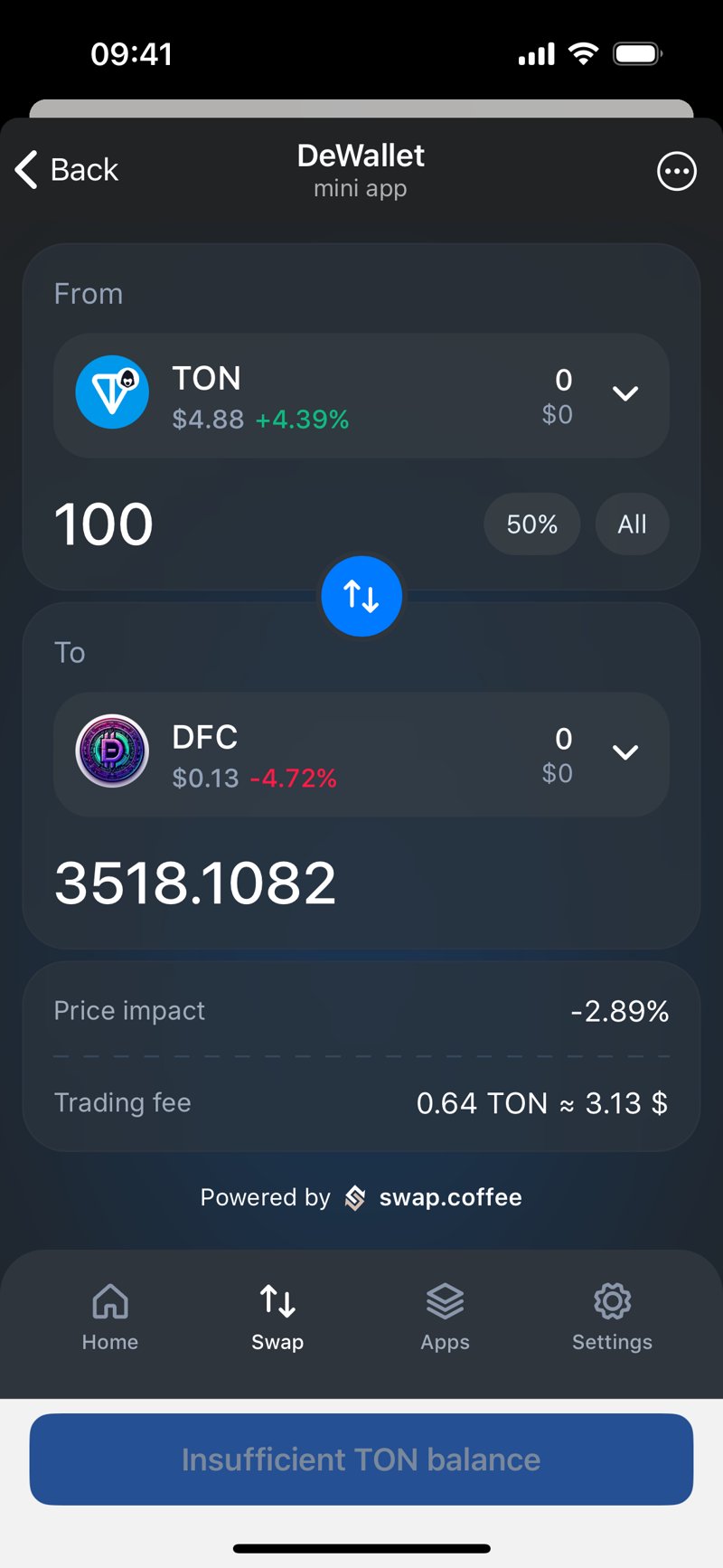Dapp screenshot