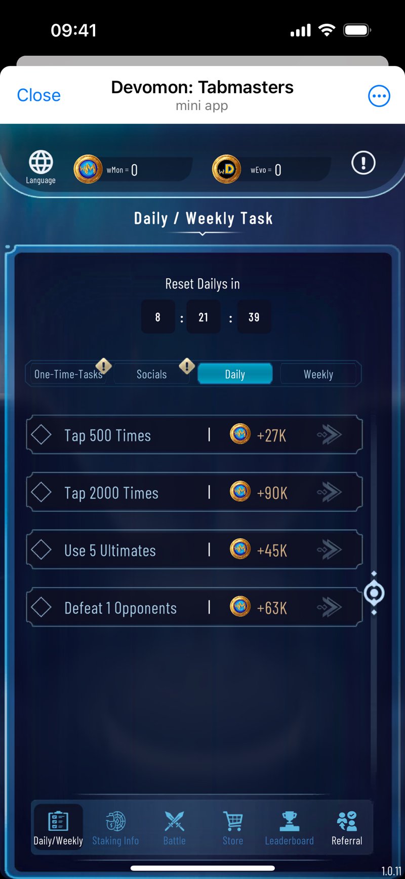 Dapp screenshot