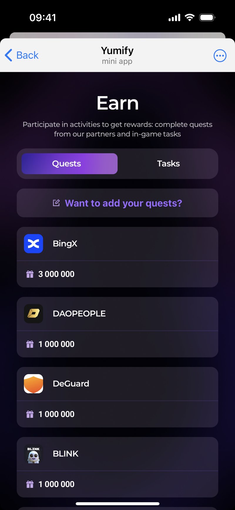 Dapp screenshot