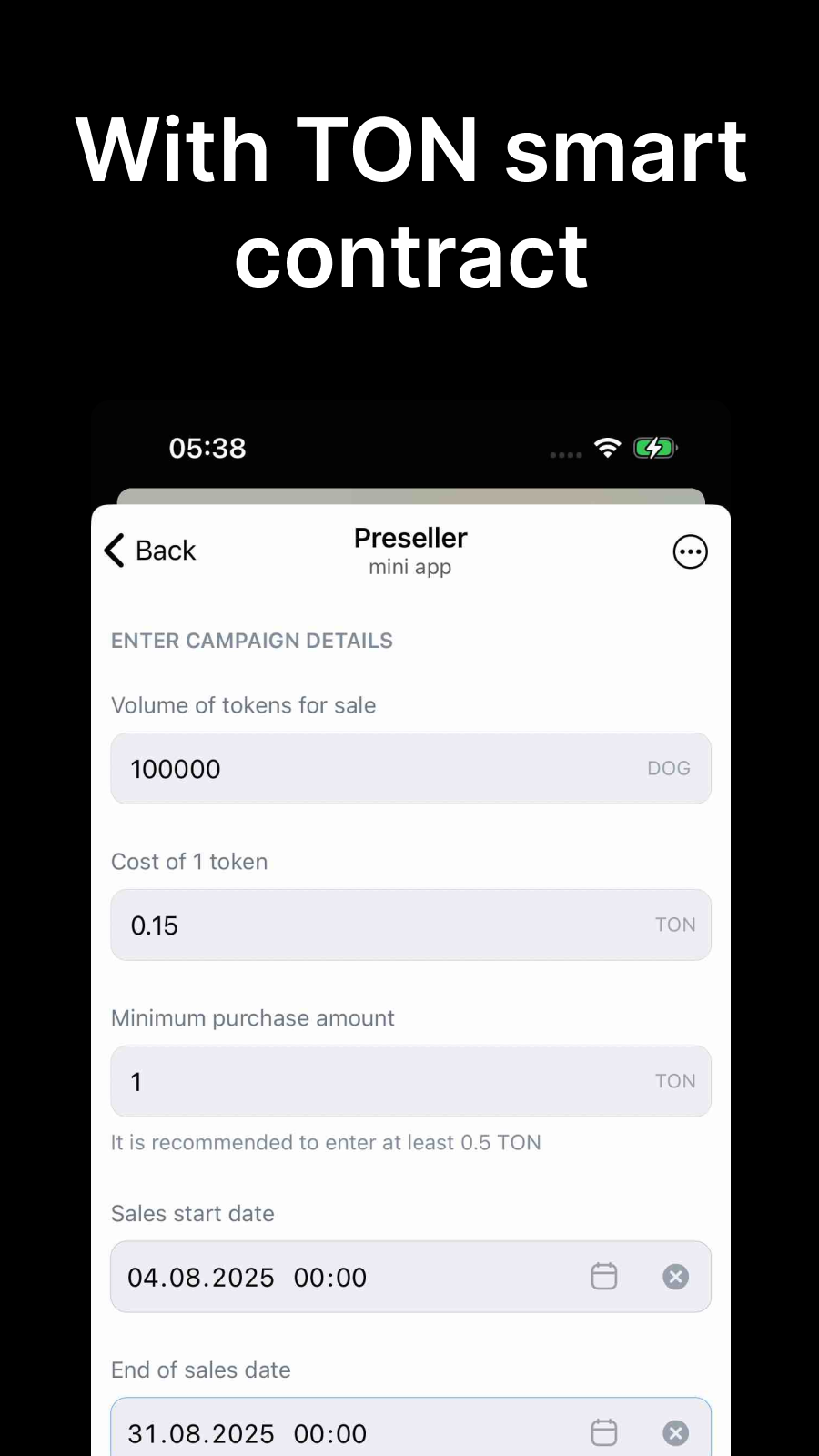 Dapp screenshot