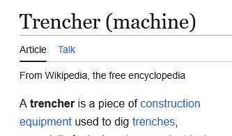 Trencher (Trencher)